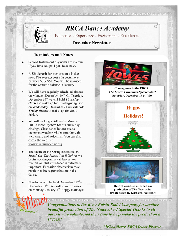 Dec. 2010 Newsletter