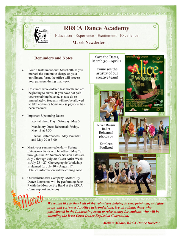 March 2012 RRDA Newsletter