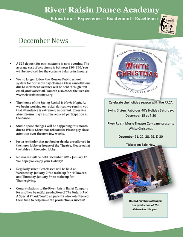 December 2012 RRDA Newsletter