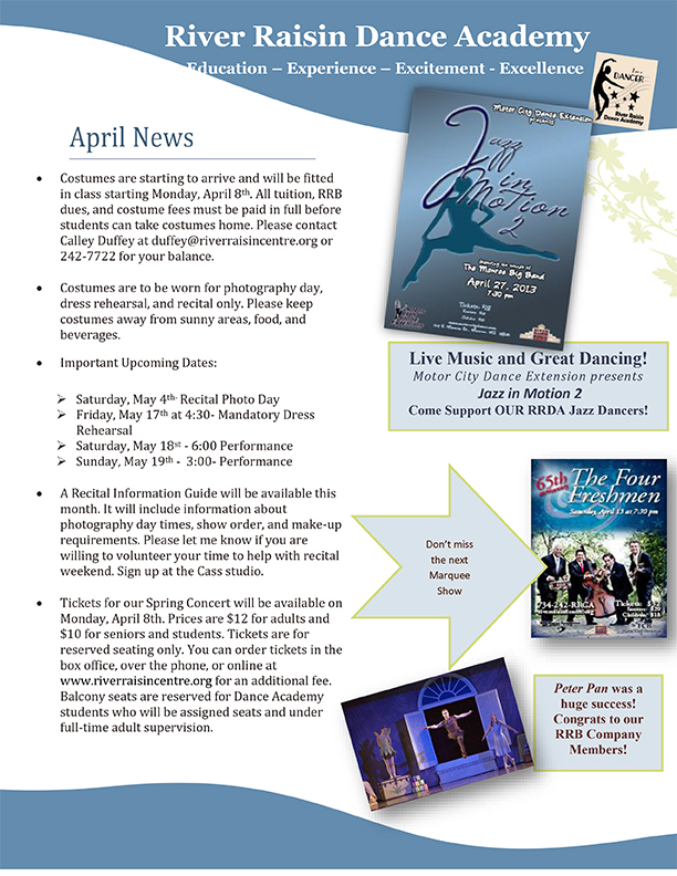 April 2013 RRDA Newsletter